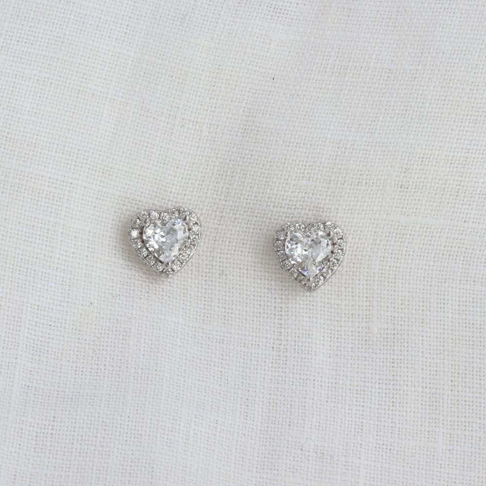 Aros Corazones Circones Plata 925