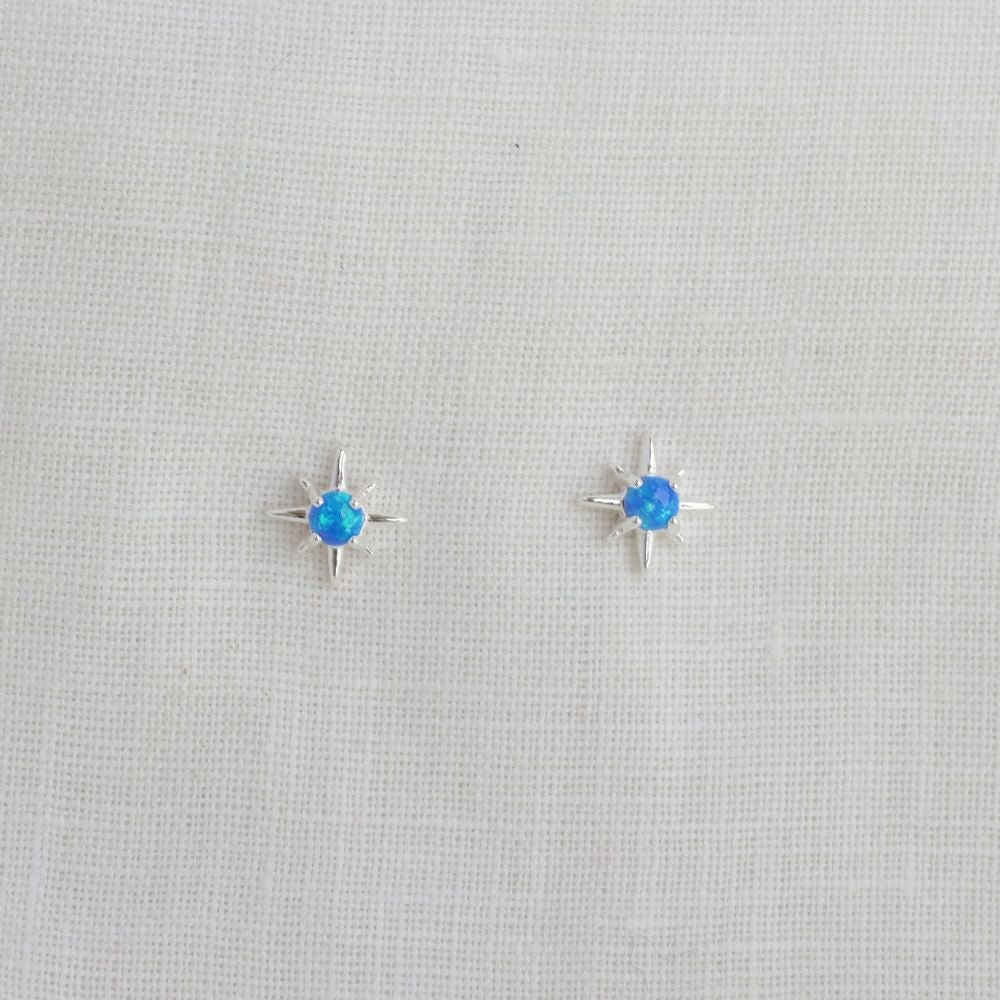 Aros Estrella Polar Ópalo Plata 925