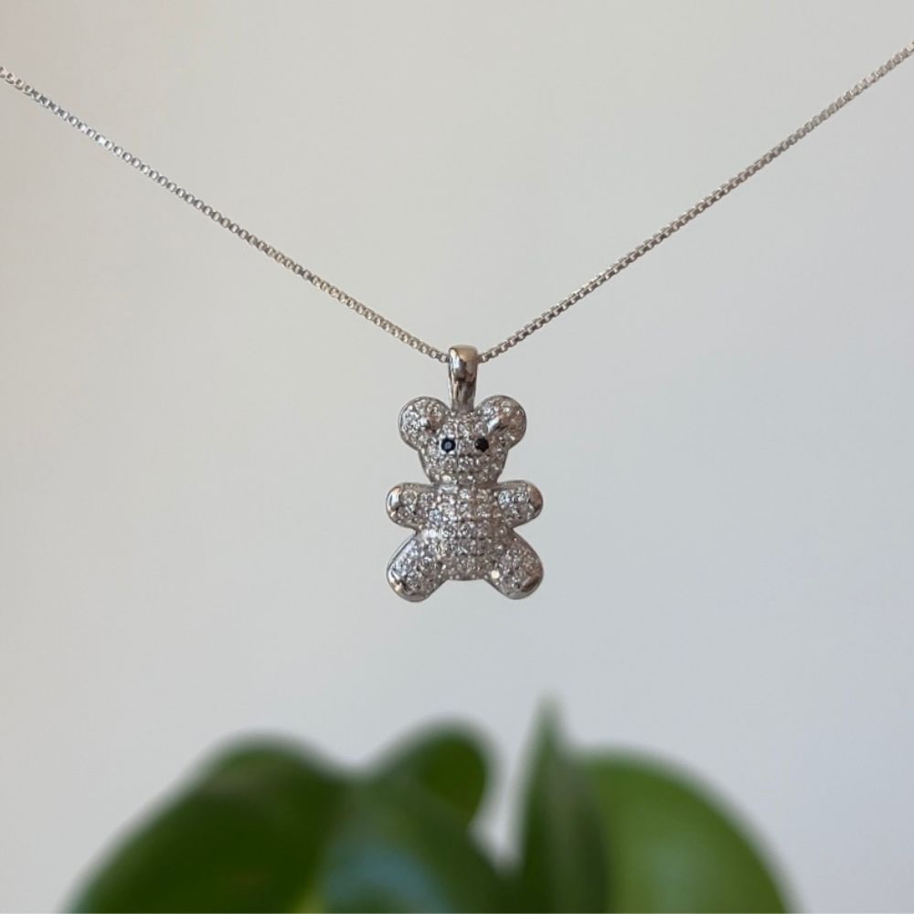 Collar Osito Circones Plata 925