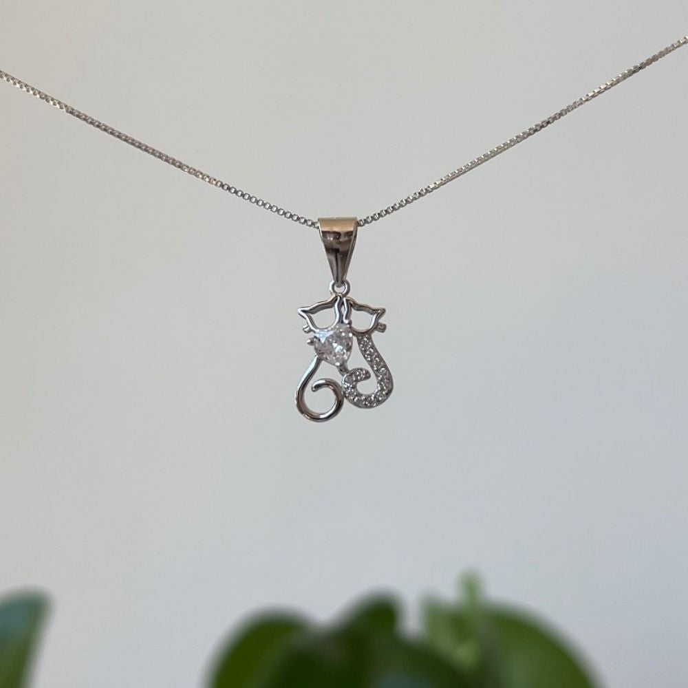 Collar Gatitos Plata 925