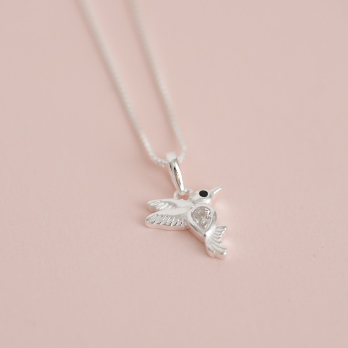 Collar Colibrí Blanco