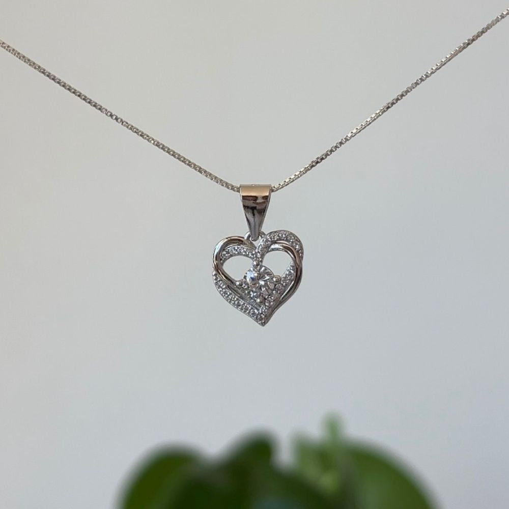 Collar Corazón Circón