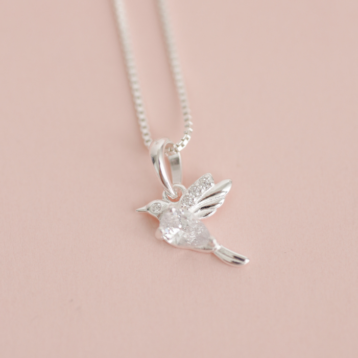 Collar Colibrí Blanco