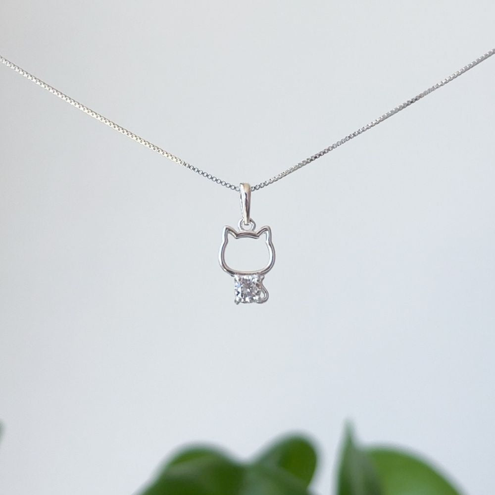 Collar Kitty Plata 925