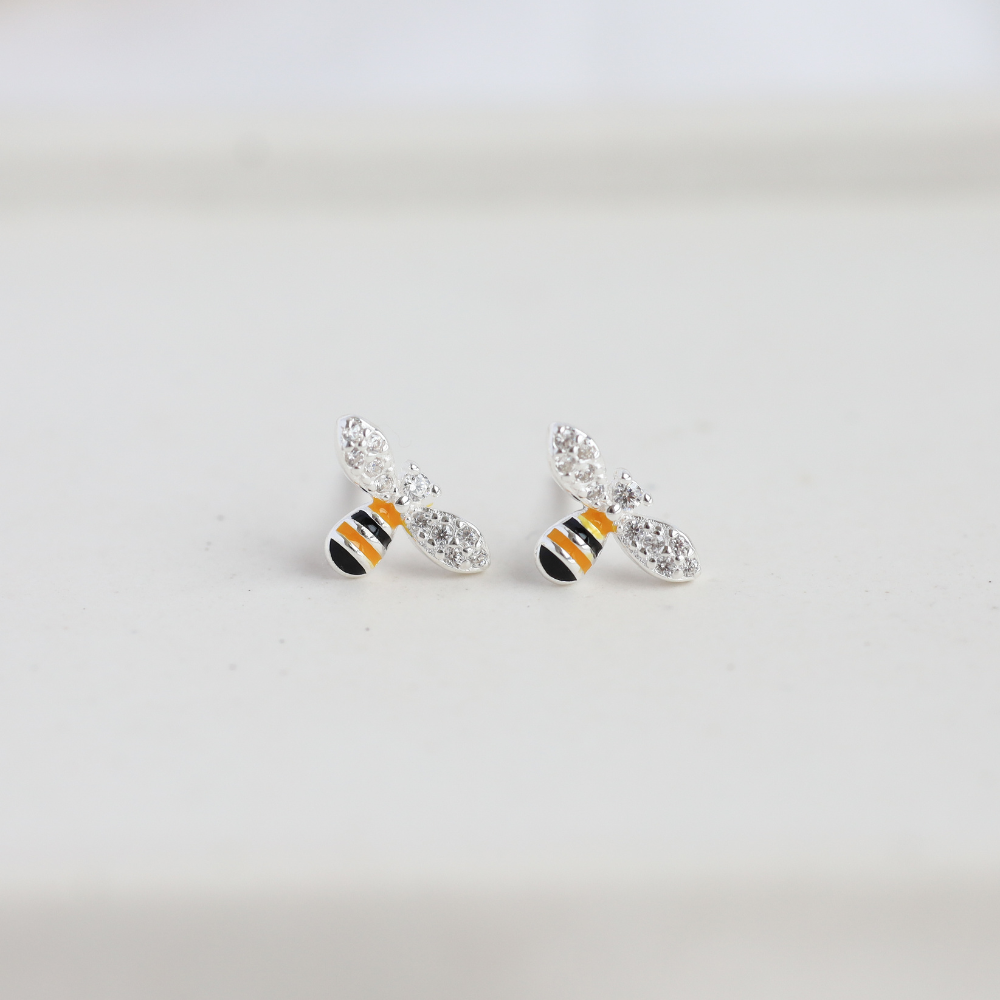 Aros Abeja Plata 925
