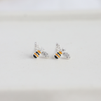Aros Abeja Plata 925