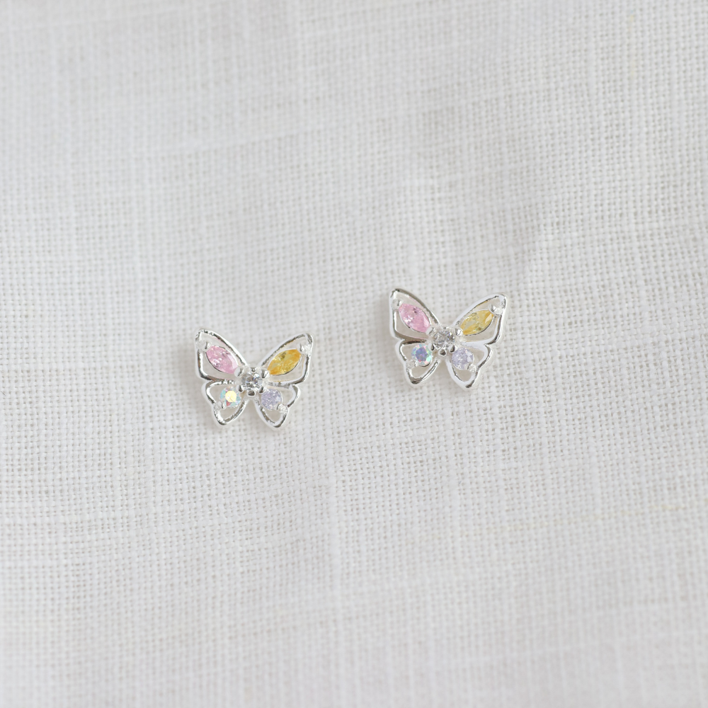 Aros Mariposa Rosados