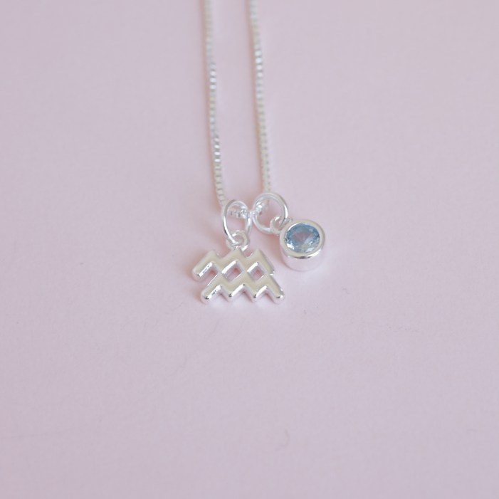 Collar Acuario Celeste