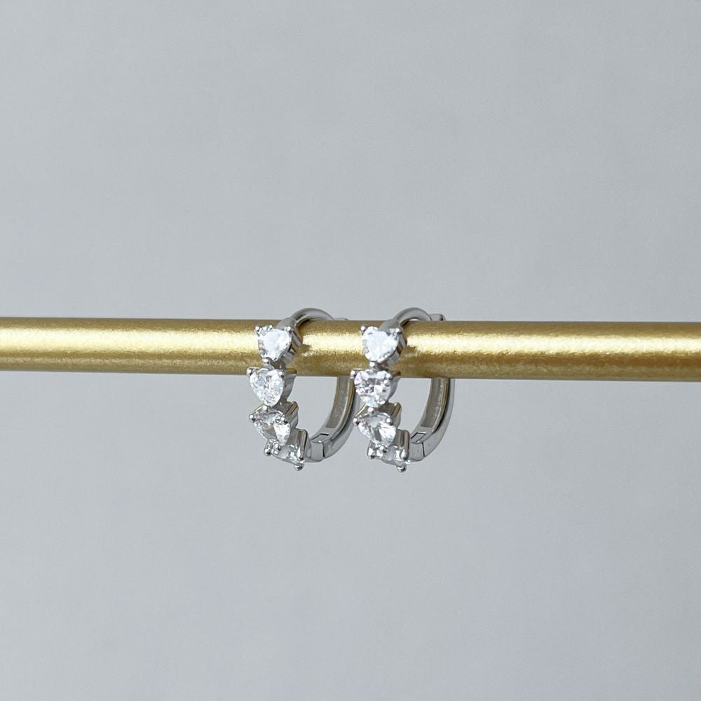 Argollas Huggies Corazones Minis 15mm