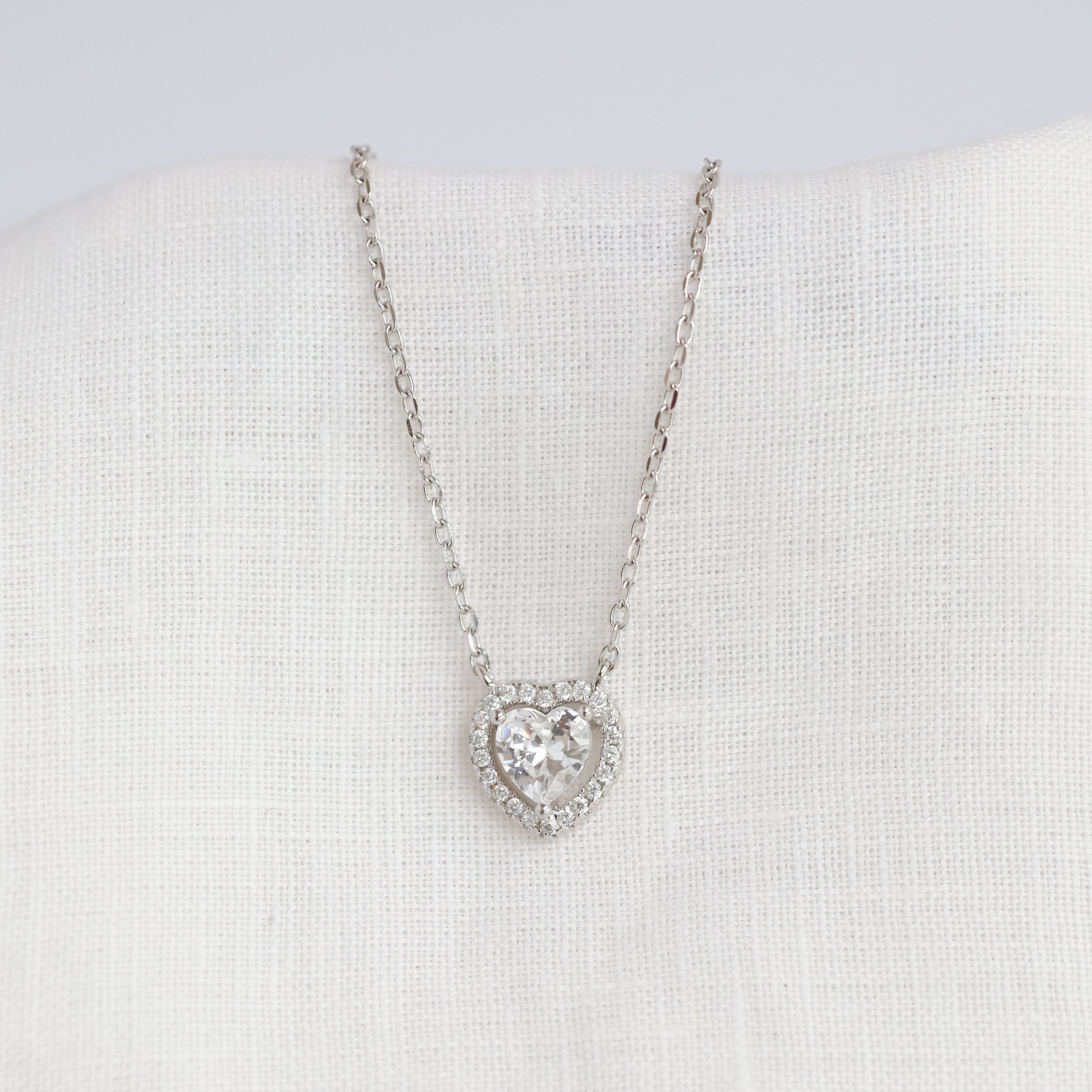 Collar Corazón Circones Plata 925