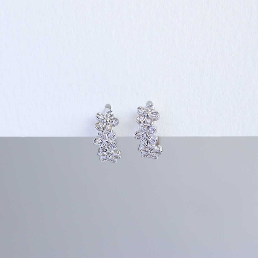 Argollas Corona de Flores 13mm