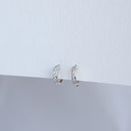 Argollas Cintillo Blancas Mini 10mm