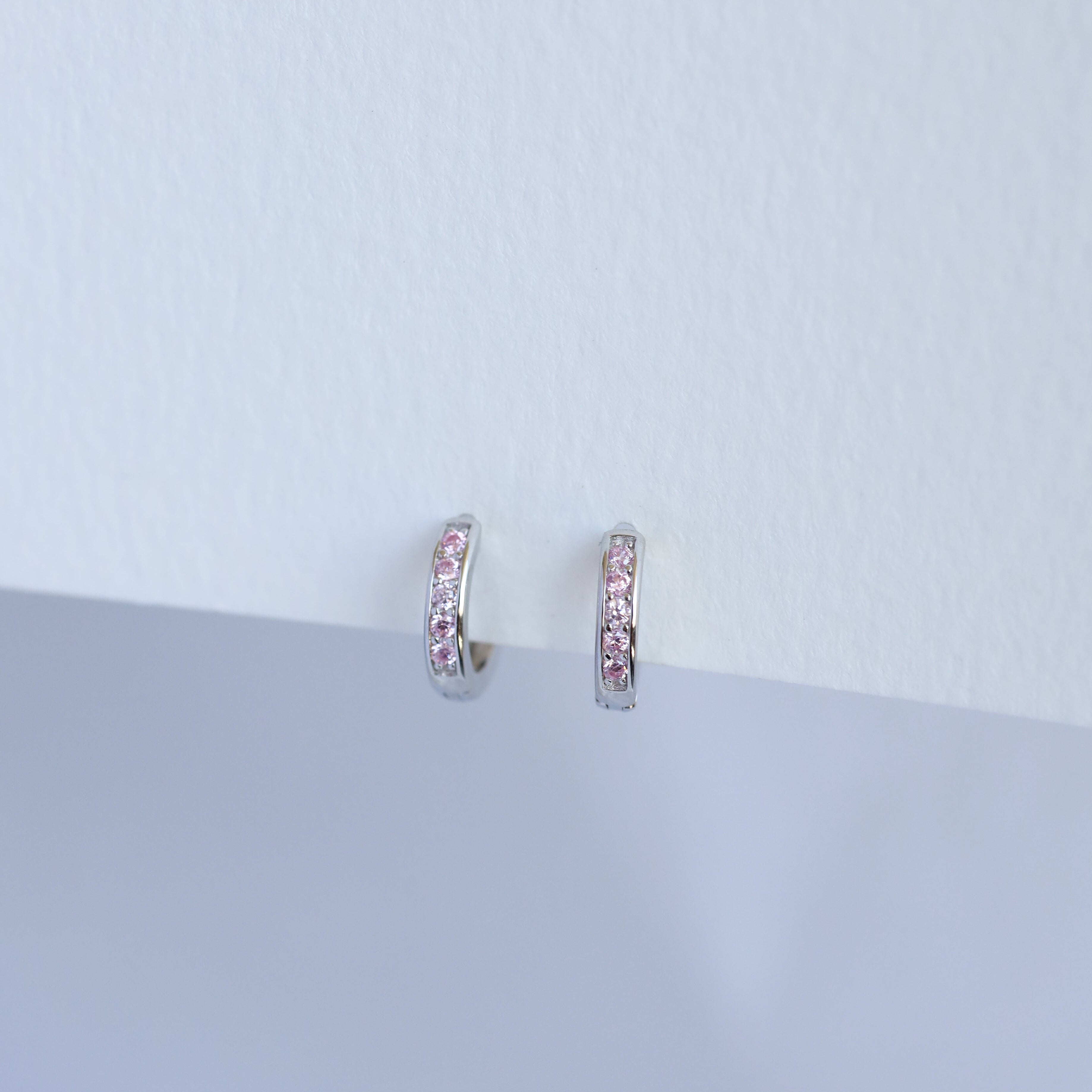 Argollas Cintillo Rosadas Mini 10mm