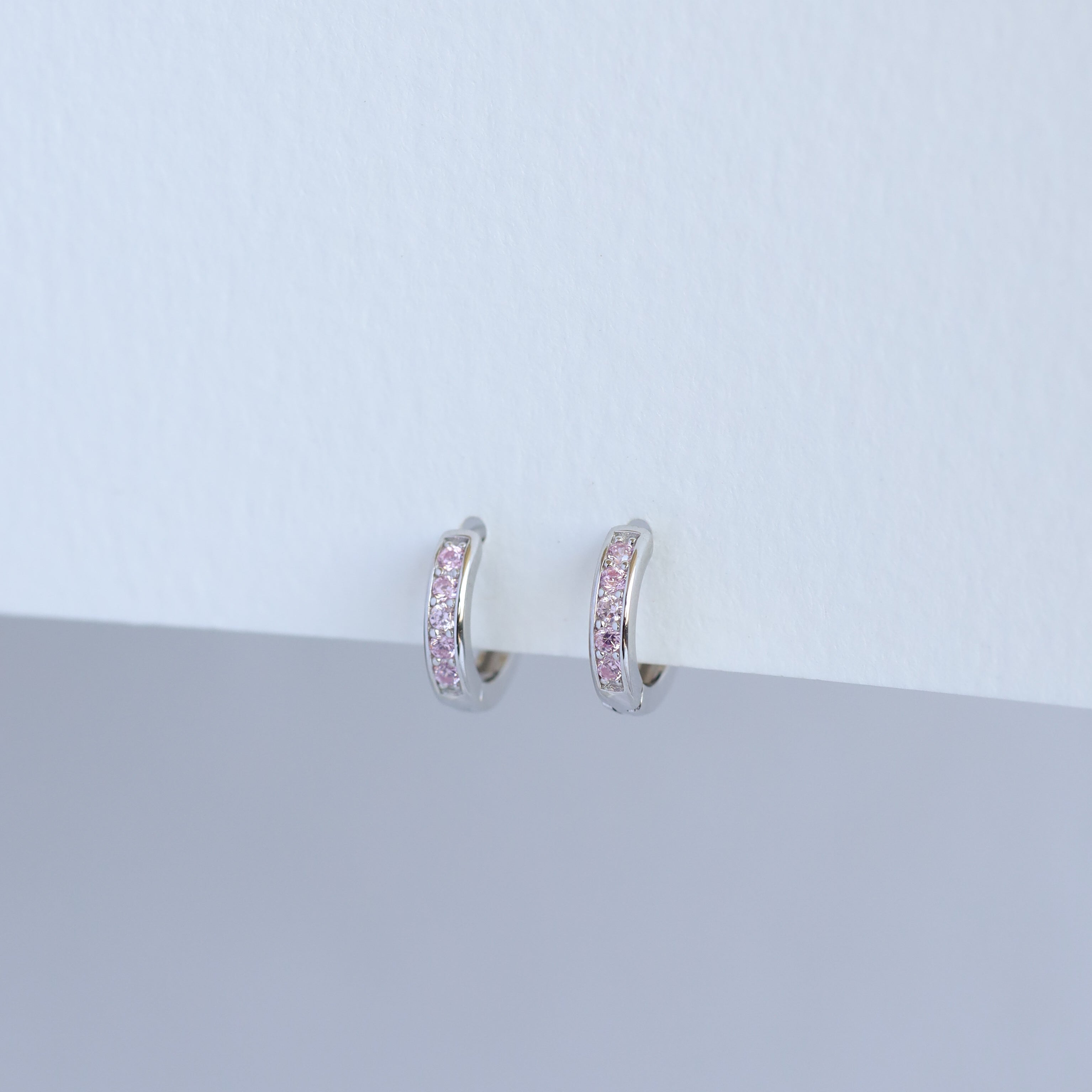 Argollas Cintillo Rosadas Mini 10mm