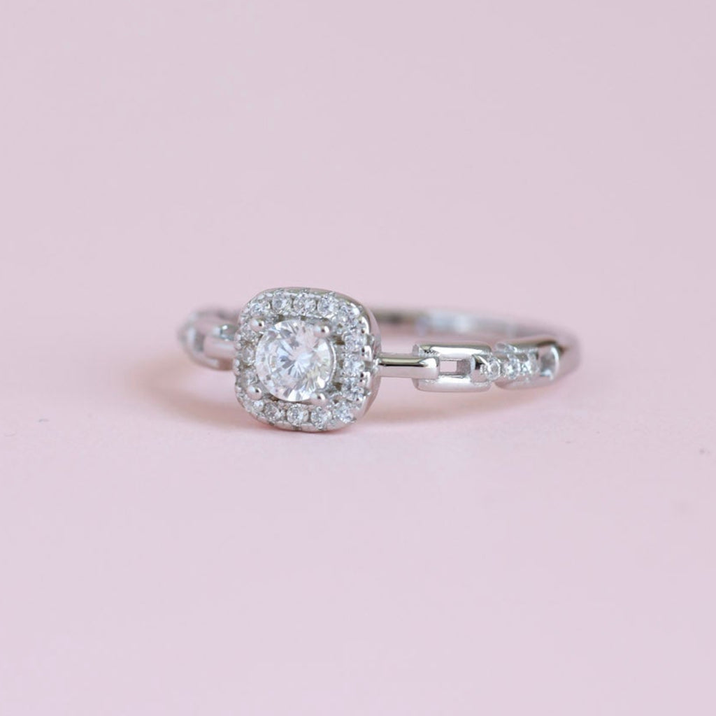 Anillo Cuadrado Cadena