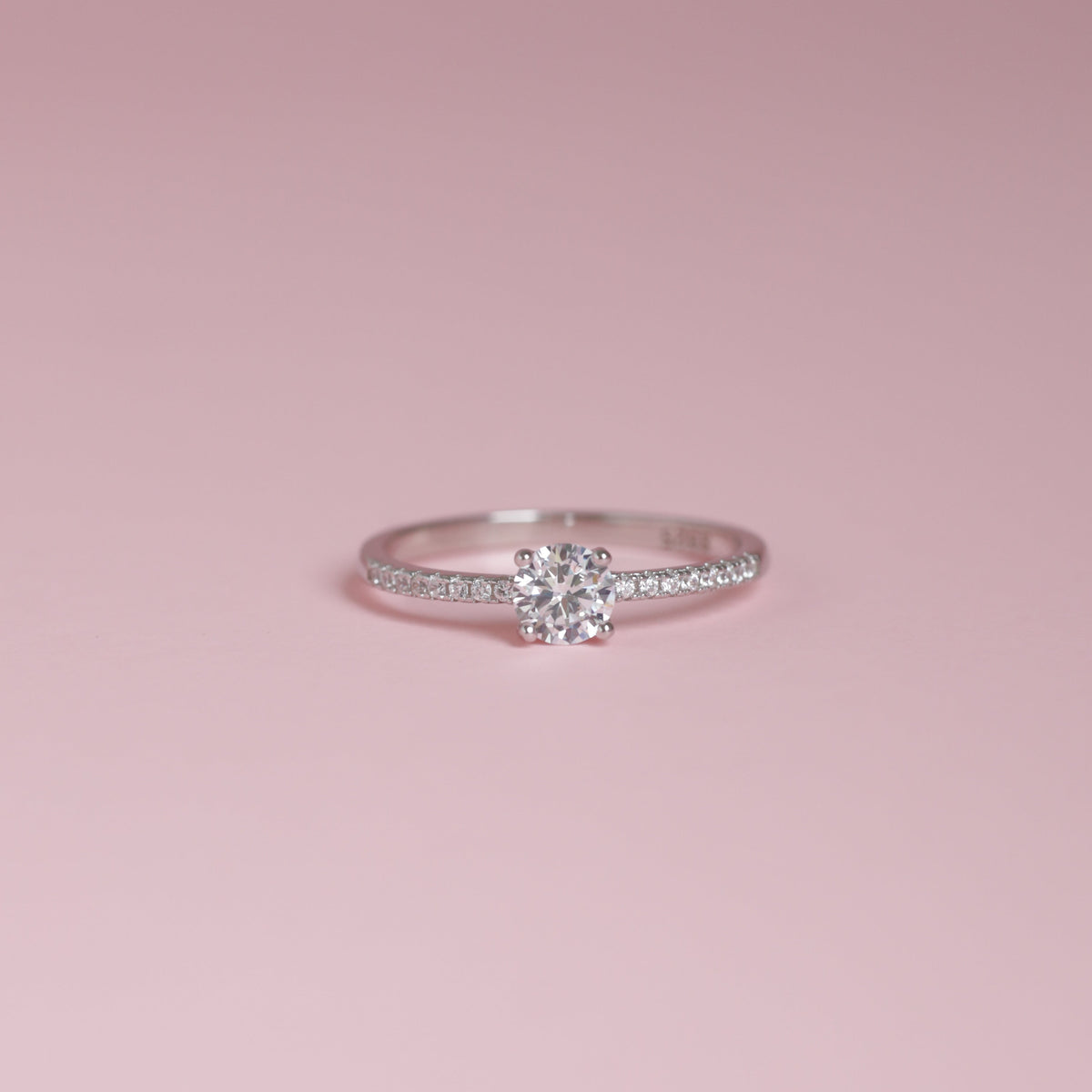 Anillo Solitario Cuadrado