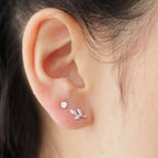 Aros Hojita Mini Plata 925