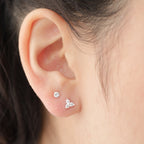 Aros Circón Triple Plata 925